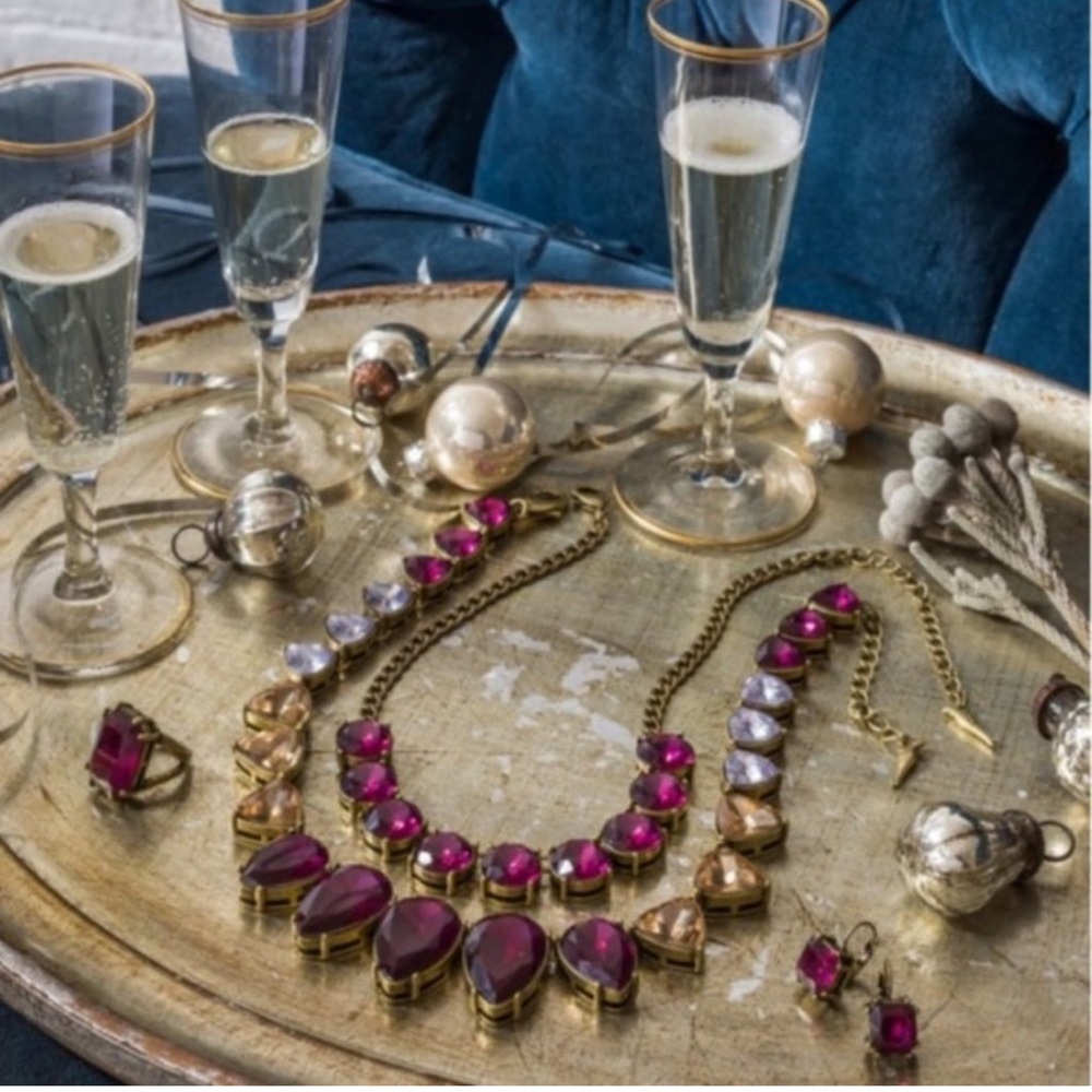 Chloe + Isabel Burgundy Color Code Teardrop Neckl… - image 1